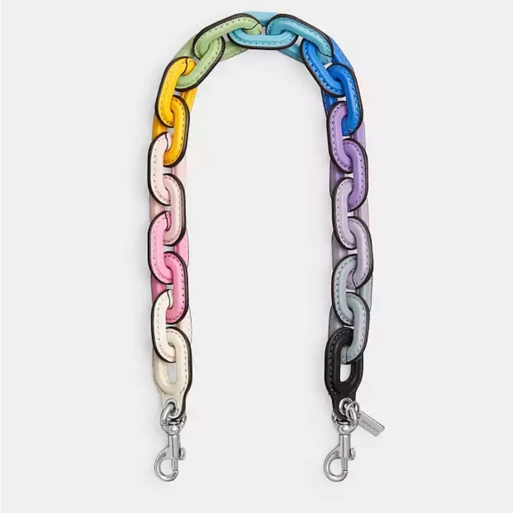 COACH Multicolor Leather Chain Strap CT523